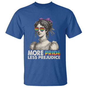 More Pride Less Prejudice T Shirt LGBTQ Proud Ally Pride Month TS10 Royal Blue Print Your Wear