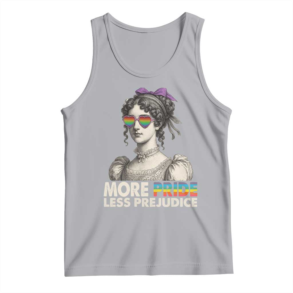 More Pride Less Prejudice Tank Top LGBTQ Proud Ally Pride Month TS10 Athletic Heather Print Your Wear