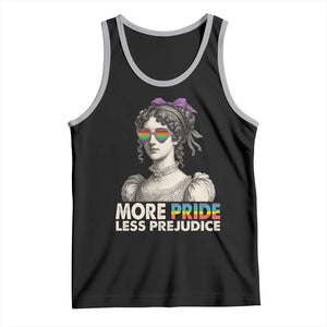 More Pride Less Prejudice Tank Top LGBTQ Proud Ally Pride Month TS10 Black Athletic Heather Print Your Wear