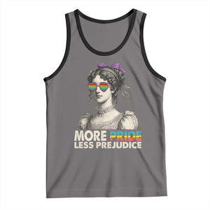 More Pride Less Prejudice Tank Top LGBTQ Proud Ally Pride Month TS10 Deep Heather Black Print Your Wear