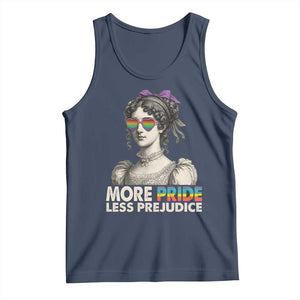 More Pride Less Prejudice Tank Top LGBTQ Proud Ally Pride Month TS10 Navy Print Your Wear