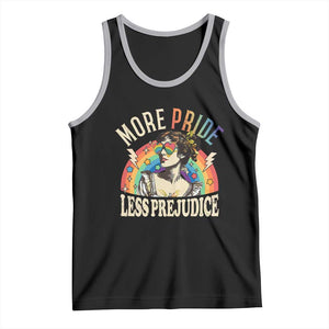 More Pride Less Prejudice Tank Top Pride Month LGBTQ Rainbow TS11 Black Athletic Heather Print Your Wear