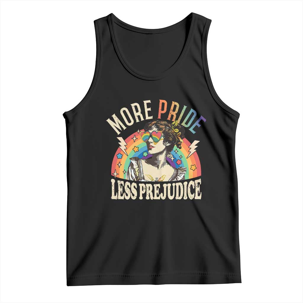 More Pride Less Prejudice Tank Top Pride Month LGBTQ Rainbow TS11 Black Print Your Wear