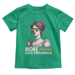 More Pride Less Prejudice Toddler T Shirt LGBTQ Proud Ally Pride Month TS10 Irish Green Print Your Wear