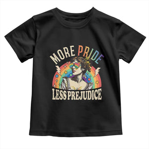 More Pride Less Prejudice Toddler T Shirt Pride Month LGBTQ Rainbow TS11 Black Print Your Wear