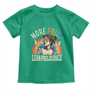 More Pride Less Prejudice Toddler T Shirt Pride Month LGBTQ Rainbow TS11 Irish Green Print Your Wear