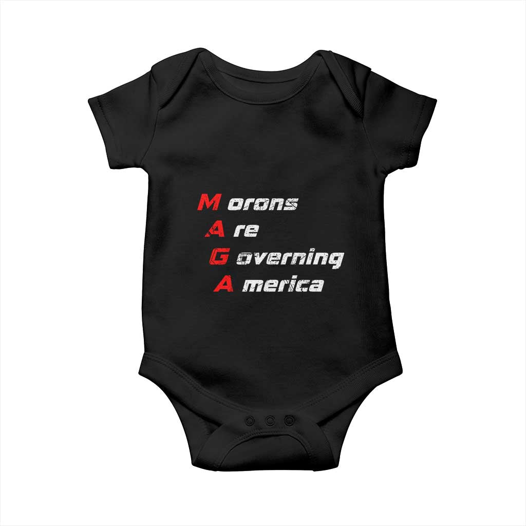 Morons Are Governing America Baby Onesie TS10 Black Print Your Wear