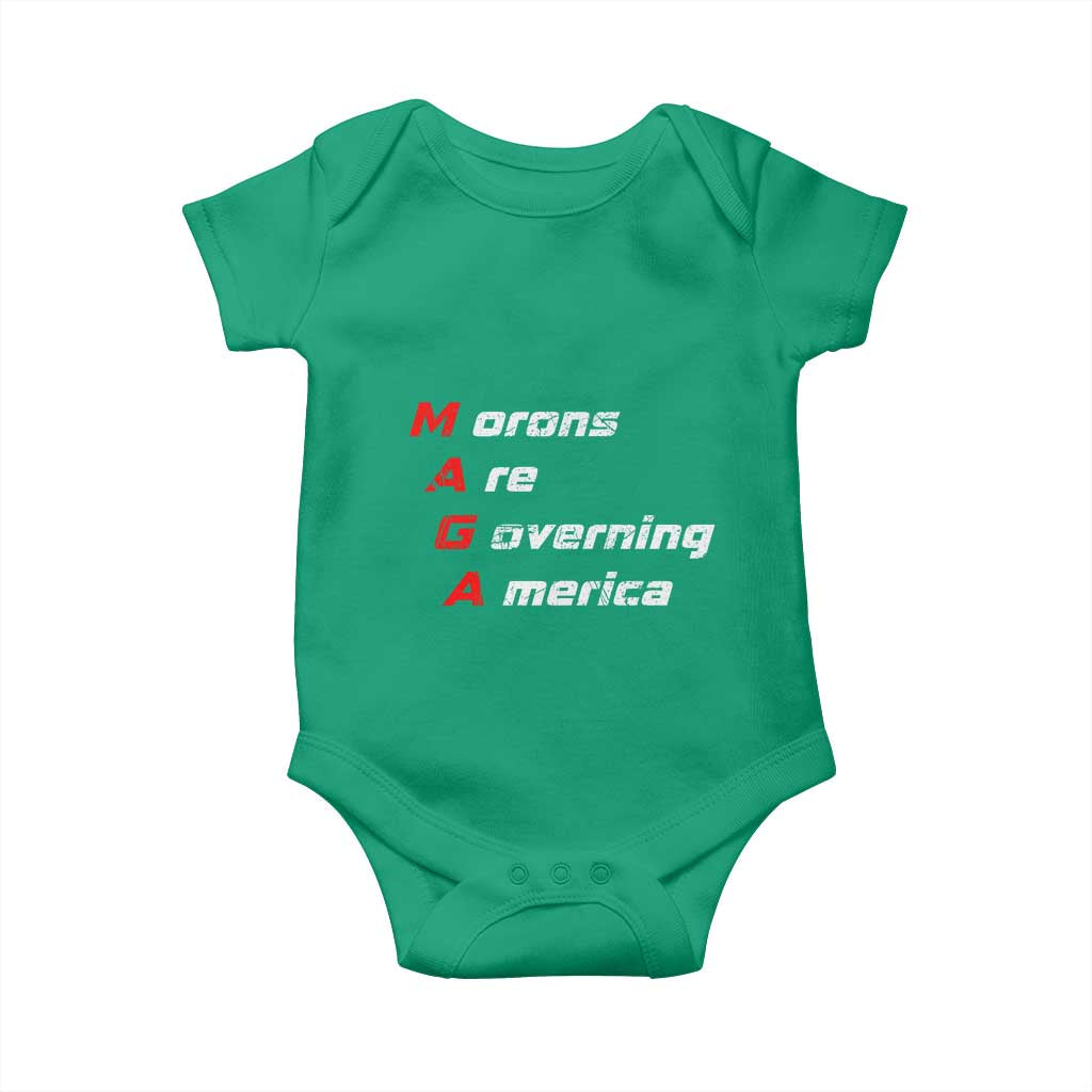 Morons Are Governing America Baby Onesie TS10 Irish Green Print Your Wear