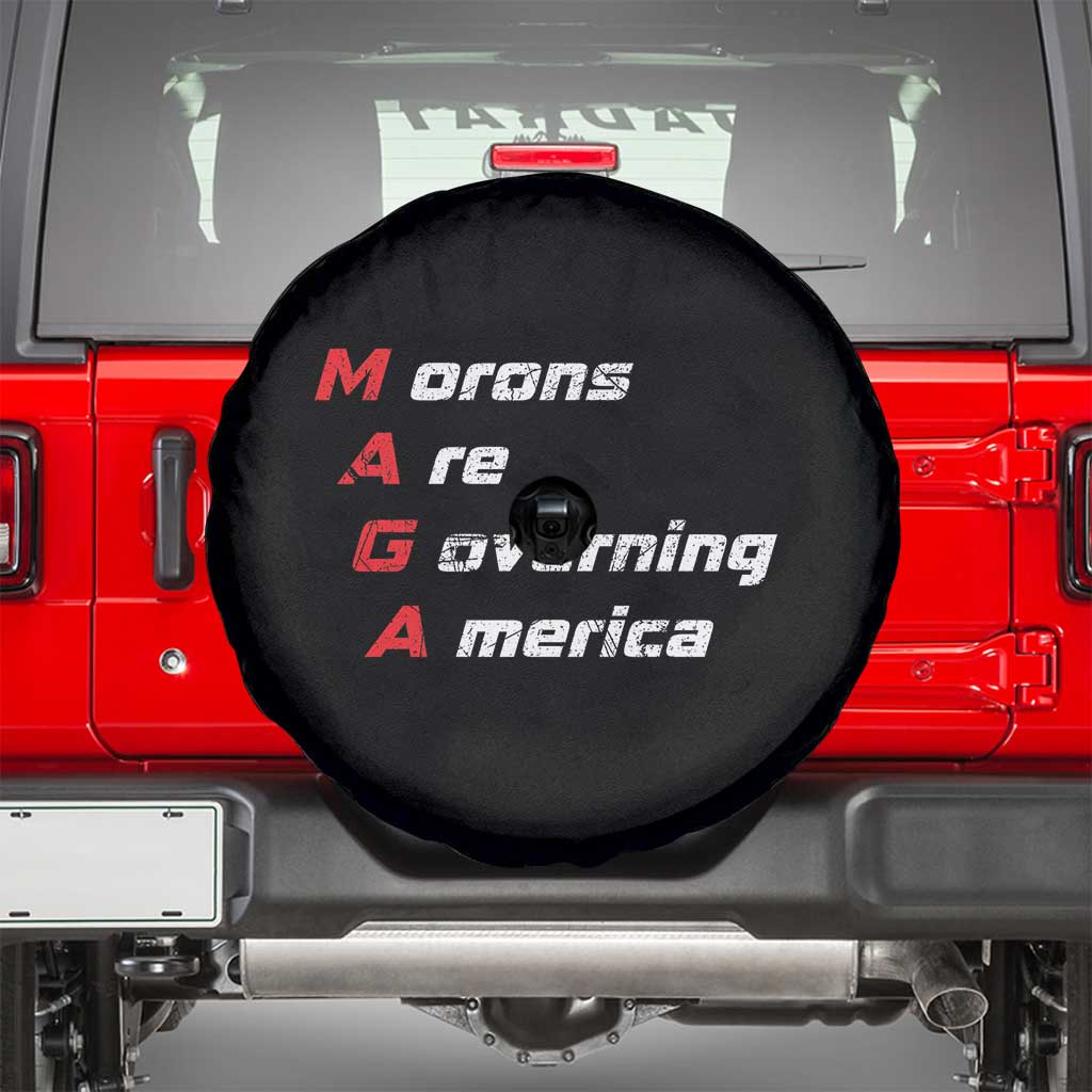 Morons Are Governing America Spare Tire Cover TS10 Black Print Your Wear