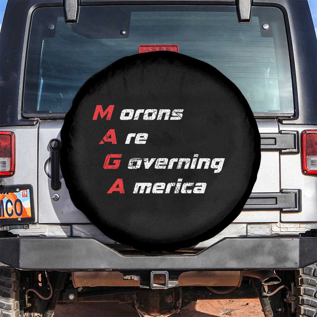 Morons Are Governing America Spare Tire Cover TS10 No hole Black Print Your Wear