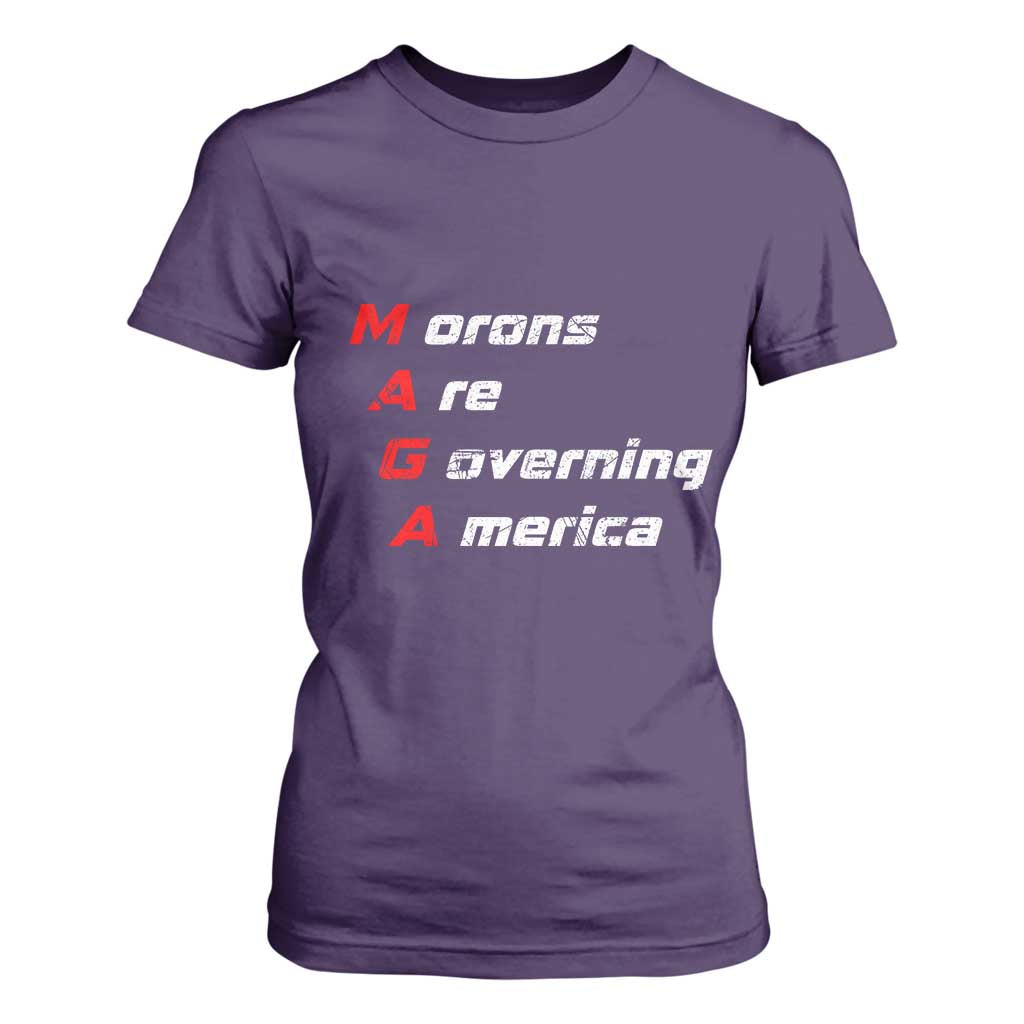 Morons Are Governing America T Shirt For Women TS10 Purple Print Your Wear