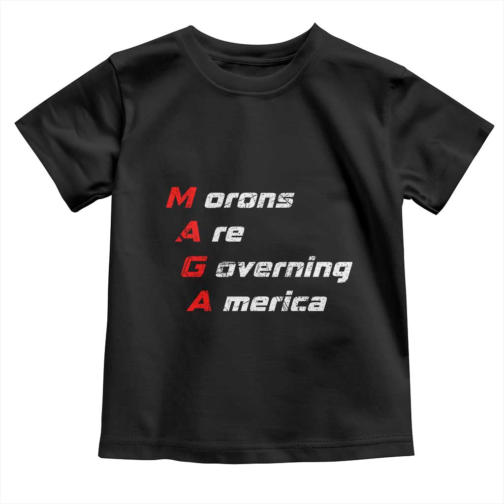 Morons Are Governing America Toddler T Shirt TS10 Black Print Your Wear