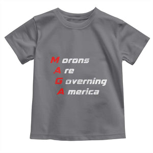 Morons Are Governing America Toddler T Shirt TS10 Charcoal Print Your Wear