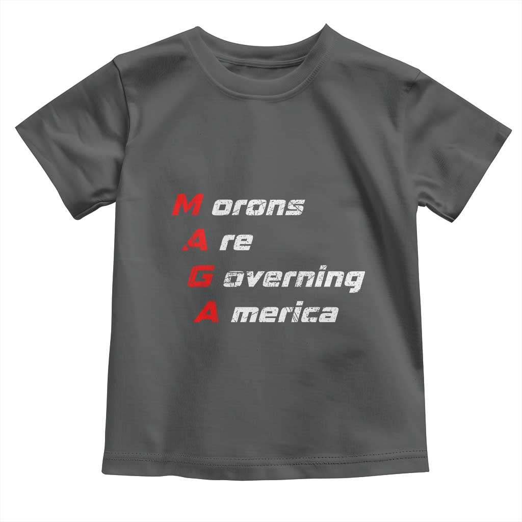 Morons Are Governing America Toddler T Shirt TS10 Dark Heather Print Your Wear