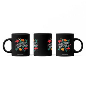 Motherhood Grace And Grit Coffee Mug Boho Floral Mother's Day TS11 Print Your Wear