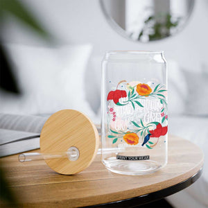 Motherhood Grace And Grit Glass Can Boho Floral Mother's Day TS11 Print Your Wear