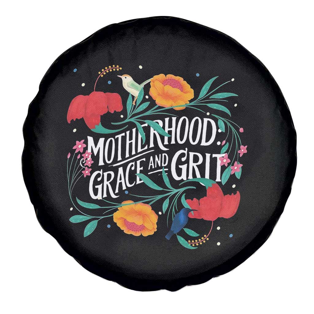 Motherhood Grace And Grit Spare Tire Cover Boho Floral Mother's Day TS11 Print Your Wear