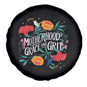 Motherhood Grace And Grit Spare Tire Cover Boho Floral Mother's Day TS11 Print Your Wear