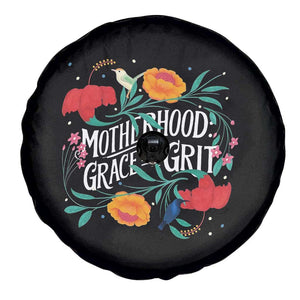 Motherhood Grace And Grit Spare Tire Cover Boho Floral Mother's Day TS11 Print Your Wear