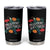 Motherhood Grace And Grit Tumbler Cup Boho Floral Mother's Day TS11 Black Print Your Wear