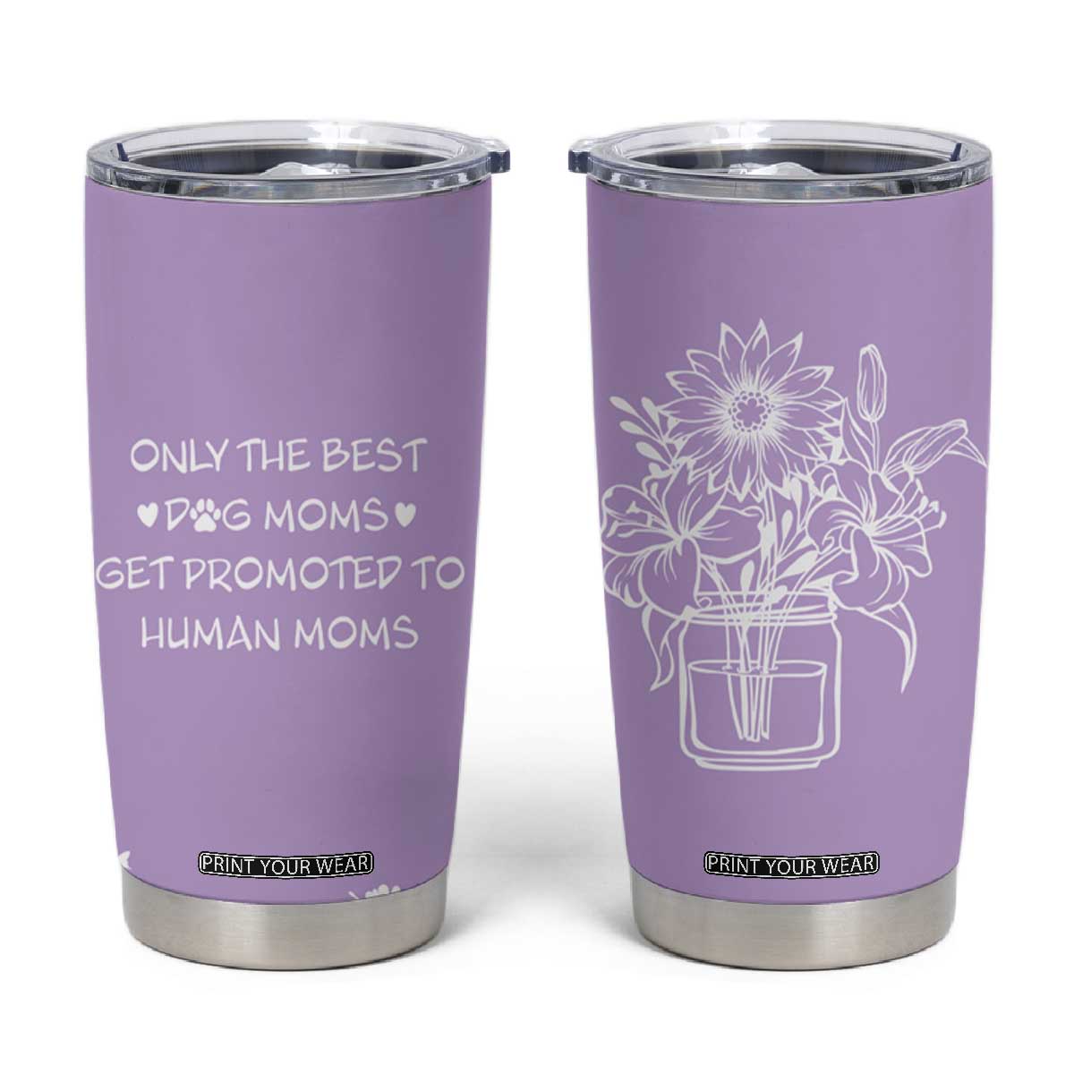 Mothers Day First Time Mom Gift Tumbler Cup Gender Reveal Pregnancy Gift for Expecting Mom TB10 Purple Print Your Wear