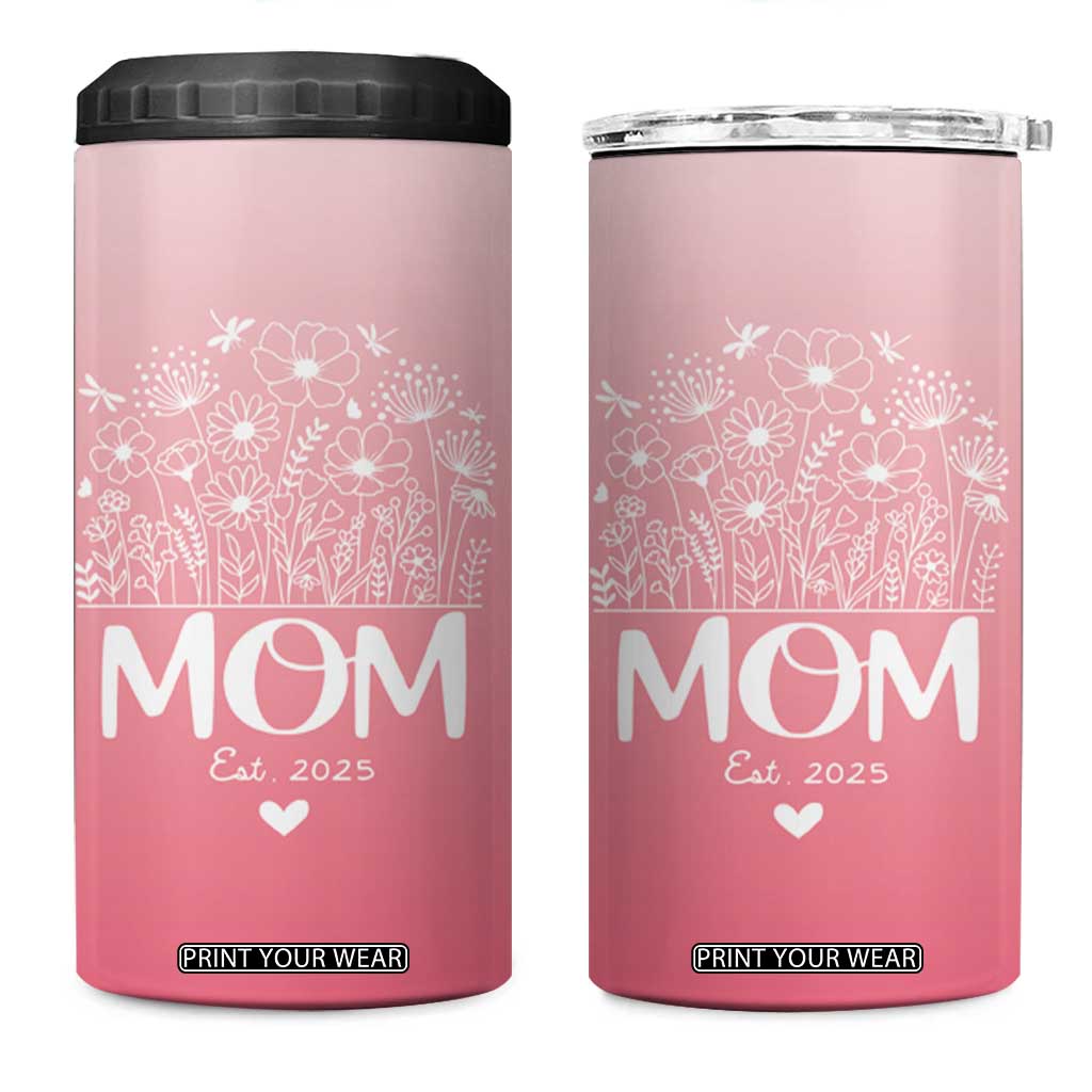 Mothers Day Gifts For New Mom 2025 4 in 1 Can Cooler Tumbler First Time Mom Pregnant Mommy Expecting Mother Pink TB10 One Size: 16 oz Misty Pink Print Your Wear
