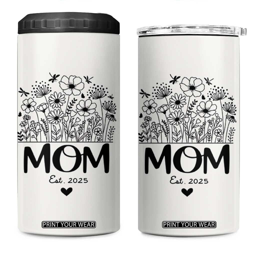 Mothers Day Gifts For New Mom 2025 4 in 1 Can Cooler Tumbler First Time Mom Pregnant Mommy Expecting Mother TB10 One Size: 16 oz Cream Print Your Wear