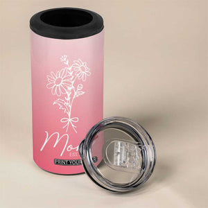 Mothers Day Gifts For New Mom 2025 4 in 1 Can Cooler Tumbler Flower First Time Mom Gift Pink TB10 Print Your Wear