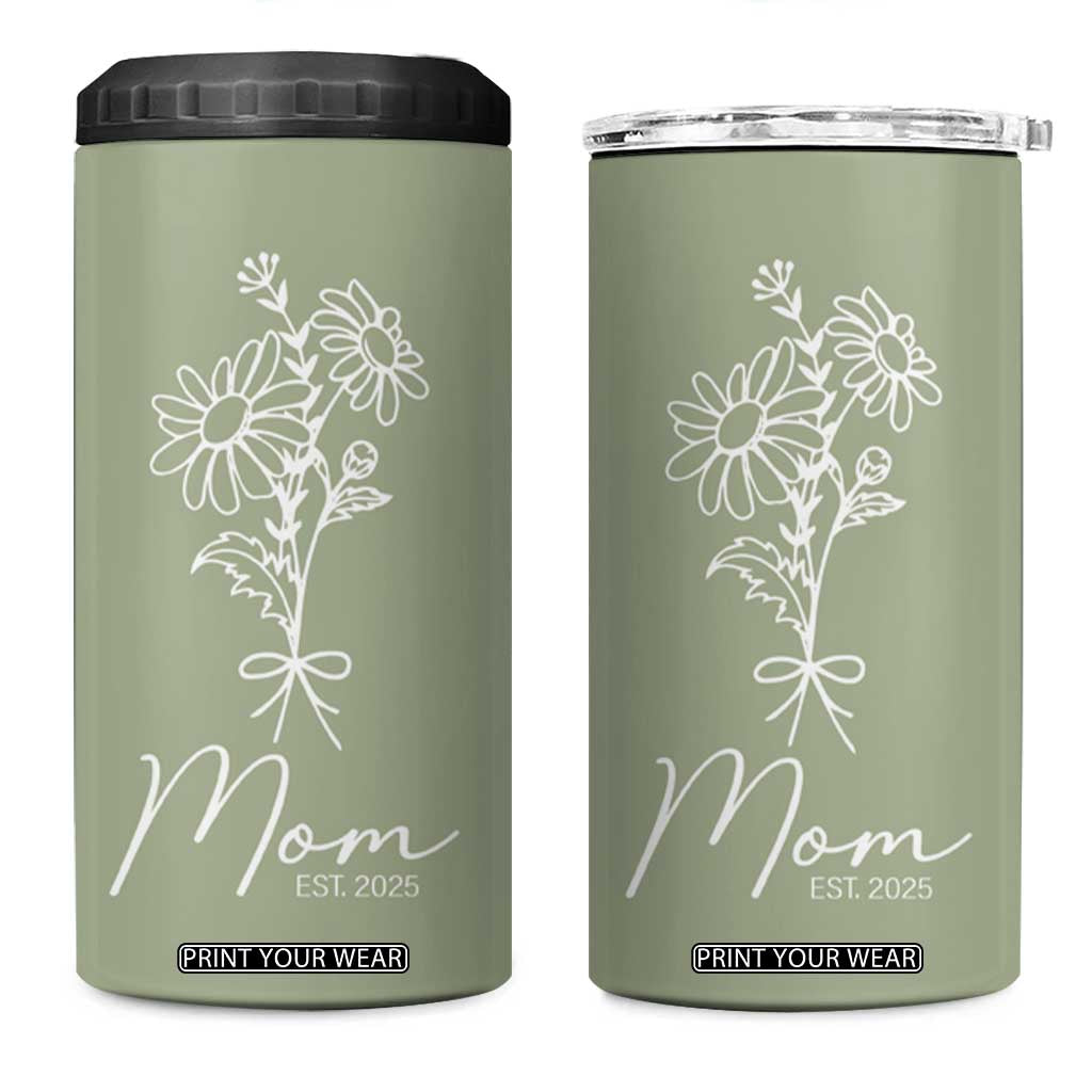 Mothers Day Gifts For New Mom 2025 4 in 1 Can Cooler Tumbler Flower First Time Mom Gift TB10 One Size: 16 oz Olive Print Your Wear