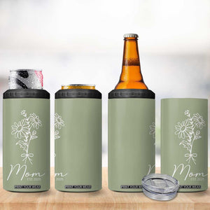 Mothers Day Gifts For New Mom 2025 4 in 1 Can Cooler Tumbler Flower First Time Mom Gift TB10 Print Your Wear