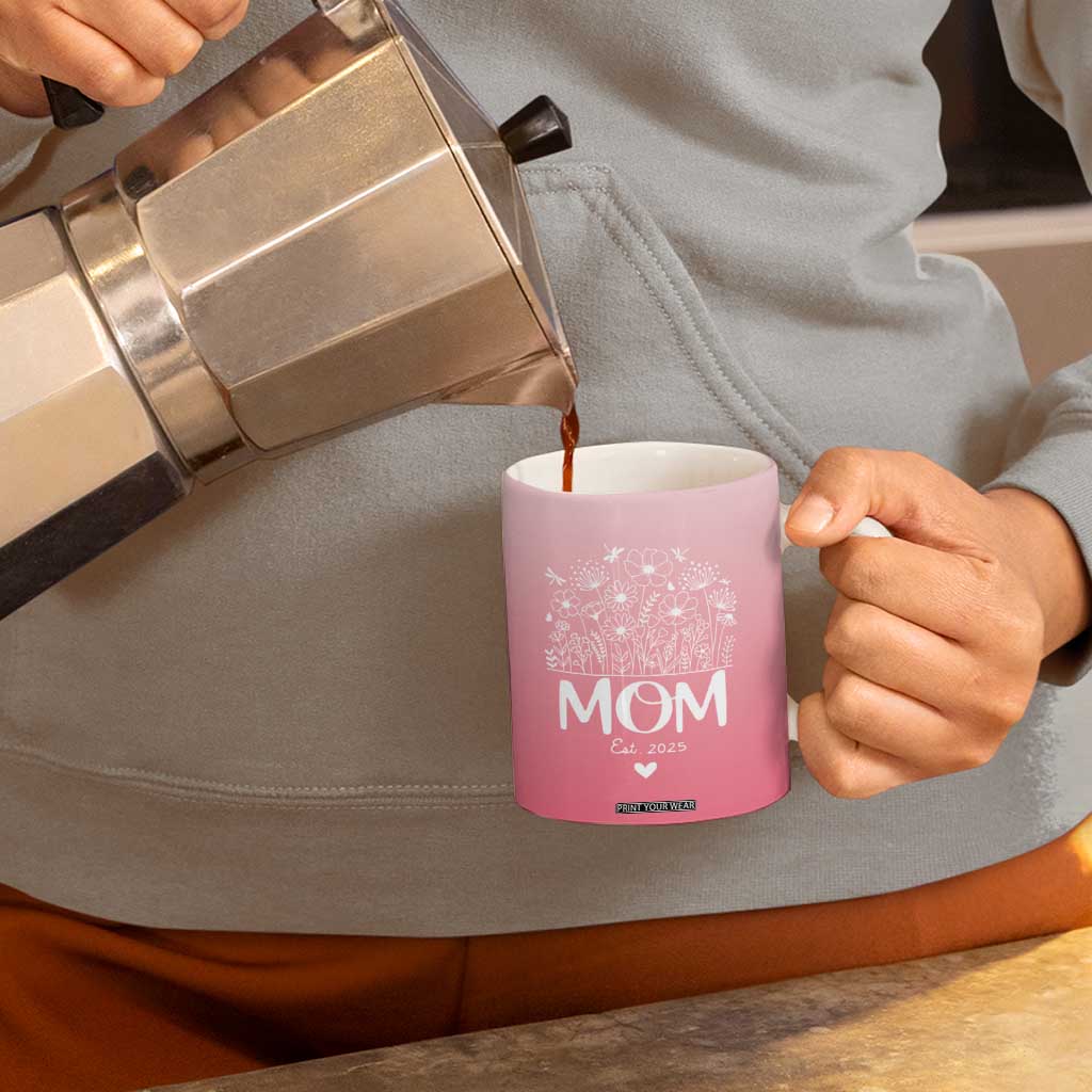 Mothers Day Gifts For New Mom 2025 Coffee Mug First Time Mom Pregnant Mommy Expecting Mother Pink TB10 Print Your Wear