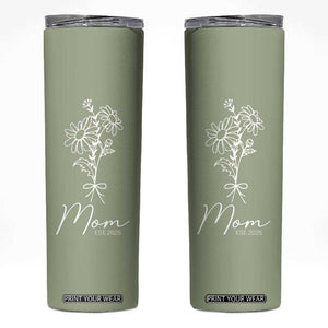 Mothers Day Gifts For New Mom 2025 Skinny Tumbler Flower First Time Mom Gift TB10 Olive Print Your Wear