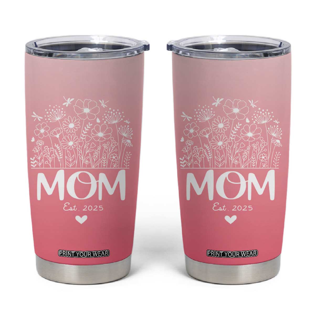 Mothers Day Gifts For New Mom 2025 Tumbler Cup First Time Mom Pregnant Mommy Expecting Mother Pink TB10 Misty Pink Print Your Wear