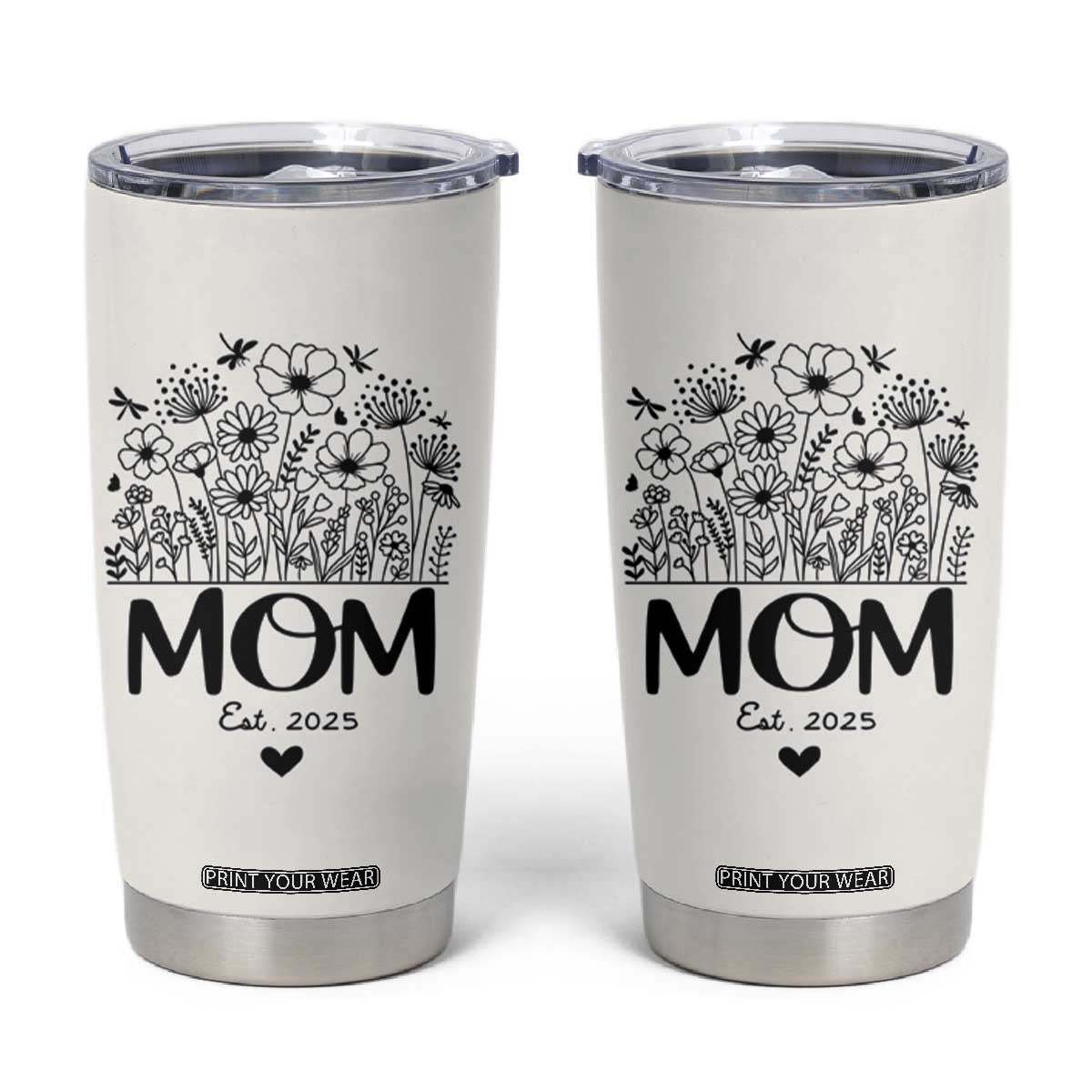 Mothers Day Gifts For New Mom 2025 Tumbler Cup First Time Mom Pregnant Mommy Expecting Mother TB10 Cream Print Your Wear