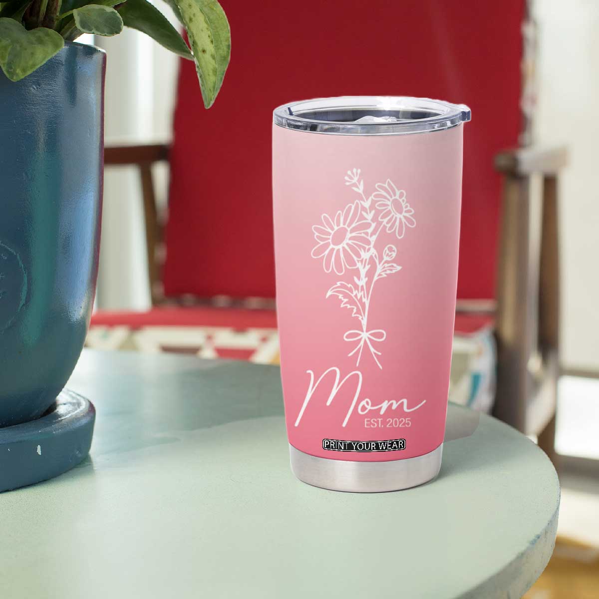 Mothers Day Gifts For New Mom 2025 Tumbler Cup Flower First Time Mom Gift Pink TB10 Print Your Wear