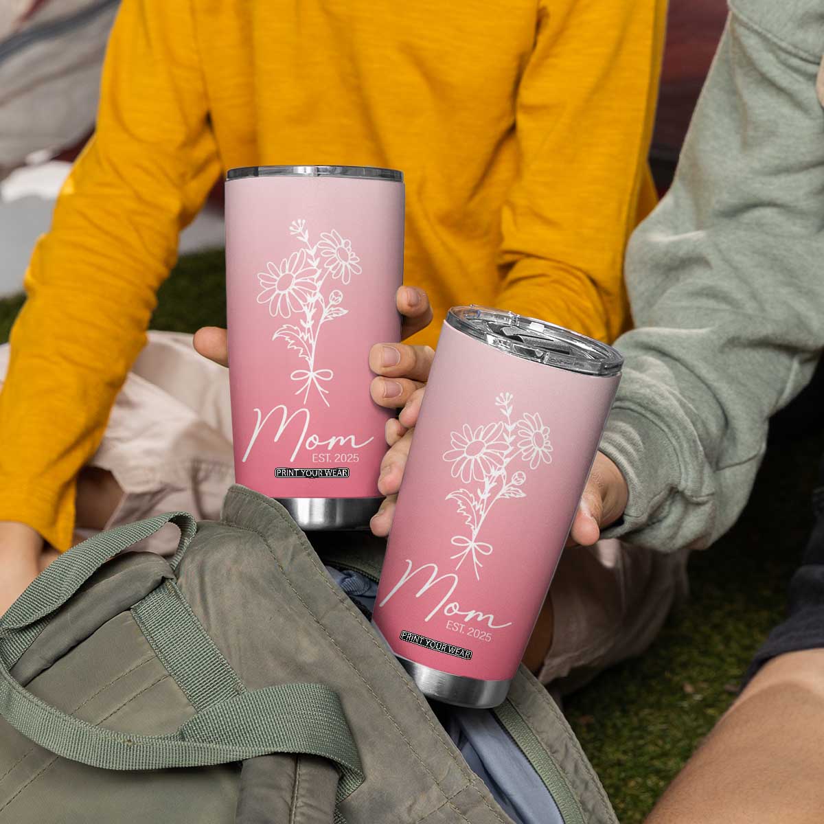 Mothers Day Gifts For New Mom 2025 Tumbler Cup Flower First Time Mom Gift Pink TB10 Print Your Wear