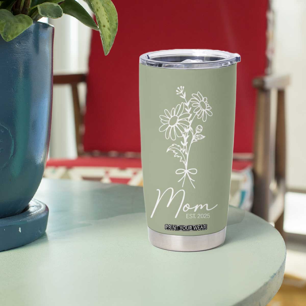 Mothers Day Gifts For New Mom 2025 Tumbler Cup Flower First Time Mom Gift TB10 Print Your Wear