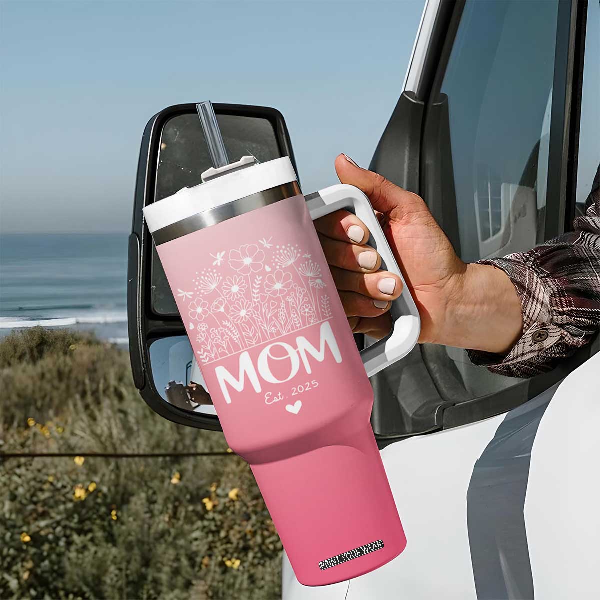 Mothers Day Gifts For New Mom 2025 Tumbler With Handle First Time Mom Pregnant Mommy Expecting Mother Pink TB10 Print Your Wear