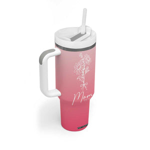 Mothers Day Gifts For New Mom 2025 Tumbler With Handle Flower First Time Mom Gift Pink TB10 Print Your Wear