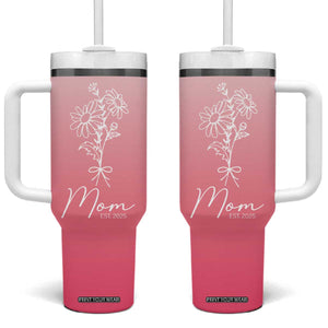 Mothers Day Gifts For New Mom 2025 Tumbler With Handle Flower First Time Mom Gift Pink TB10 One Size: 40 oz Misty Pink Print Your Wear