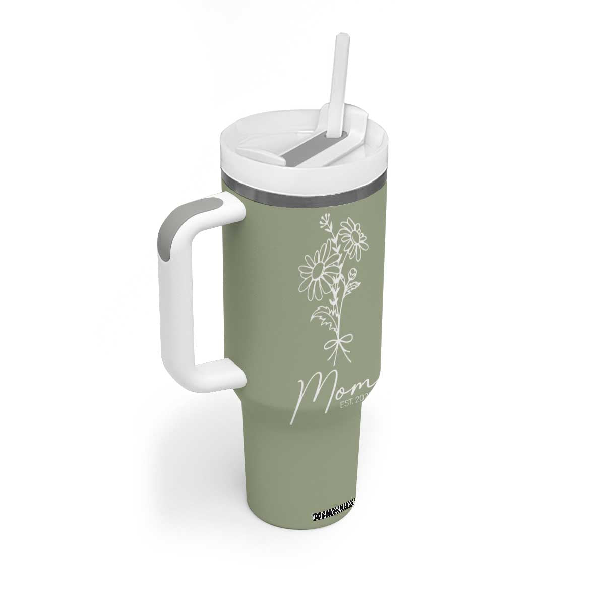 Mothers Day Gifts For New Mom 2025 Tumbler With Handle Flower First Time Mom Gift TB10 Print Your Wear