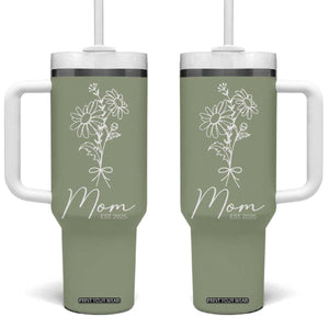 Mothers Day Gifts For New Mom 2025 Tumbler With Handle Flower First Time Mom Gift TB10 One Size: 40 oz Olive Print Your Wear