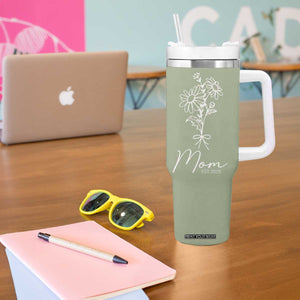 Mothers Day Gifts For New Mom 2025 Tumbler With Handle Flower First Time Mom Gift TB10 Print Your Wear