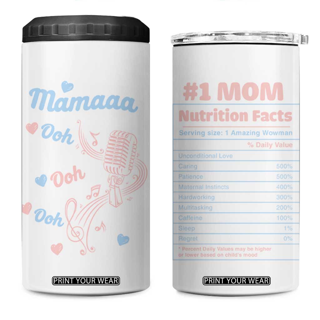 Mothers Day Mom Gifts 4 in 1 Can Cooler Tumbler For New Mother Bonus Mama Pregnant Mama TB10 One Size: 16 oz White Print Your Wear