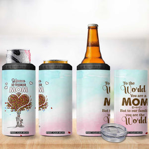 Mothers Day Mom Gifts 4 in 1 Can Cooler Tumbler Home is Where Mom Is TB10 Print Your Wear