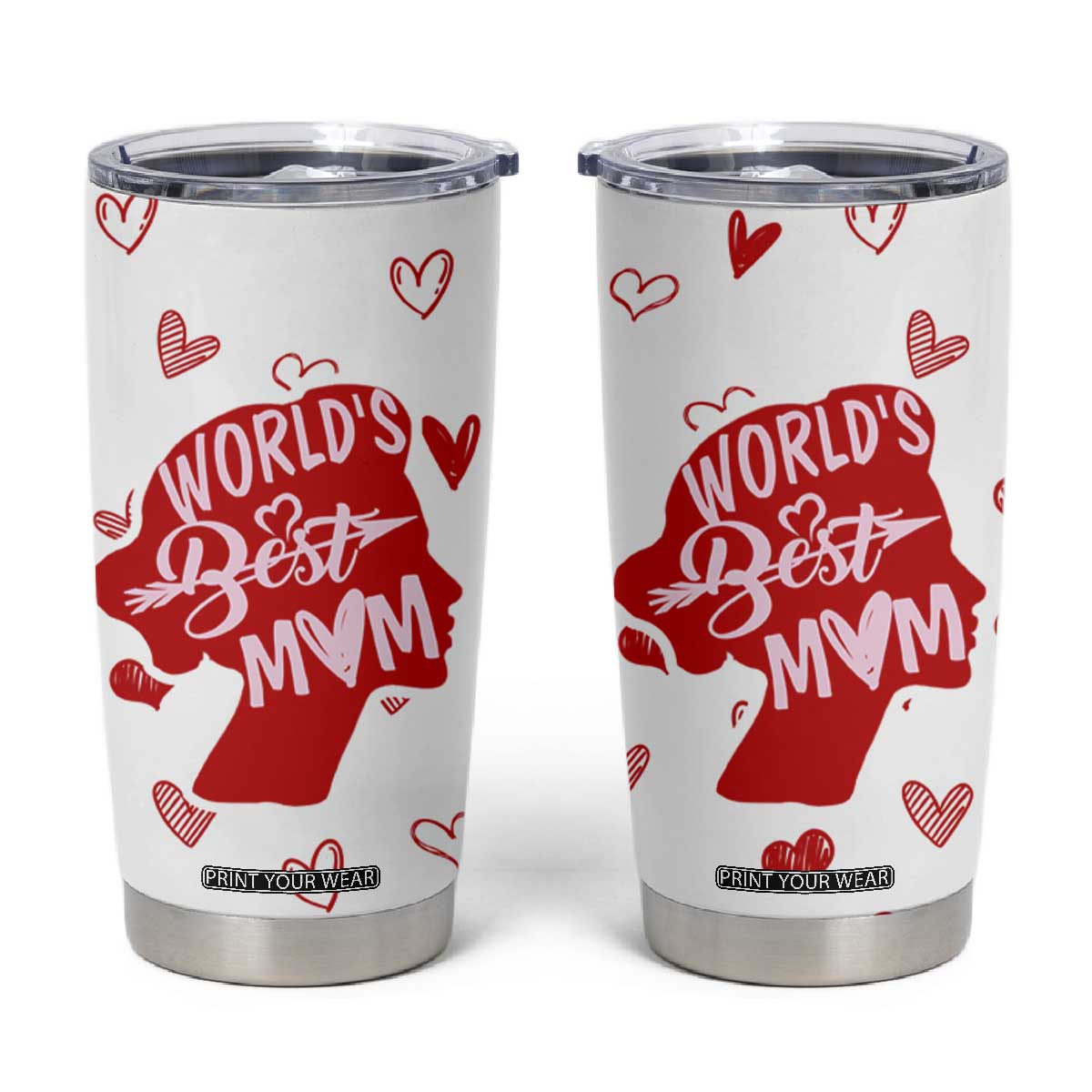 Mothers Day Mom Gifts Tumbler Cup Best Mom Ever TB10 White Print Your Wear