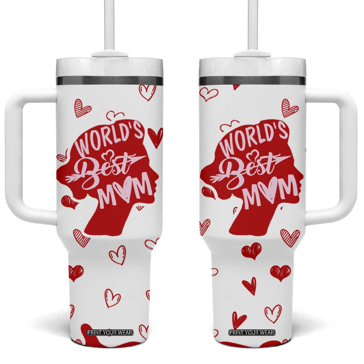 Mothers Day Mom Gifts Tumbler With Handle Best Mom Ever TB10 One Size: 40 oz White Print Your Wear