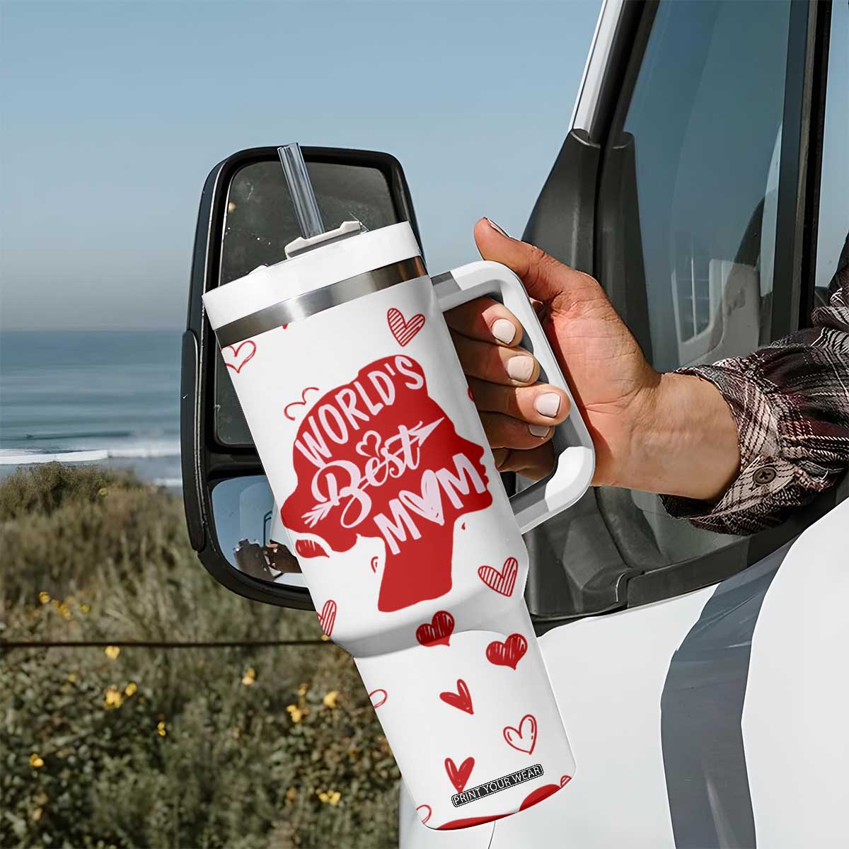 Mothers Day Mom Gifts Tumbler With Handle Best Mom Ever TB10 Print Your Wear