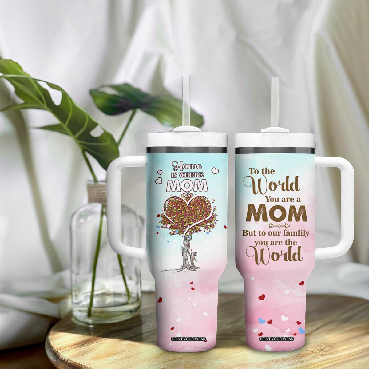 Mothers Day Mom Gifts Tumbler With Handle Home is Where Mom Is TB10 Print Your Wear