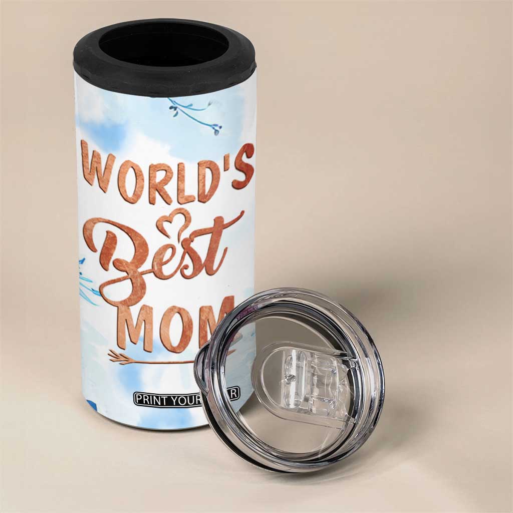 Mothers Gift 4 in 1 Can Cooler Tumbler Funny World's Best Mom Gifts from Daughter Son TB10 Print Your Wear
